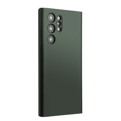 For Samsung Galaxy S24 Ultra 5G QIALINO Magnetic Genuine Leather Phone Case(Green) - Galaxy S24 Ultra 5G Cases by QIALINO | Online Shopping UK | buy2fix