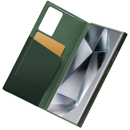 For Samsung Galaxy S24 Ultra 5G QIALINO Magnetic Genuine Leather Phone Case(Green) - Galaxy S24 Ultra 5G Cases by QIALINO | Online Shopping UK | buy2fix