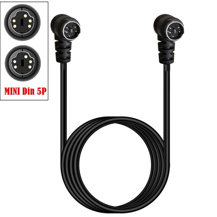 Mini DIN 5 Pin Core Audio / Video Cable, Length:0.5m(Elbow to Elbow) - Cables by buy2fix | Online Shopping UK | buy2fix
