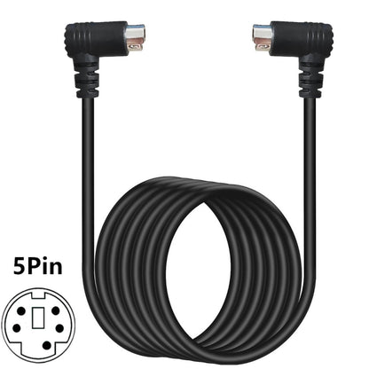 Mini DIN 5 Pin Core Audio / Video Cable, Length:0.5m(Male to Female Elbow) - Cables by buy2fix | Online Shopping UK | buy2fix