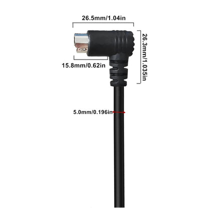 Mini DIN 5 Pin Core Audio / Video Cable, Length:0.5m(Male to Female Elbow) - Cables by buy2fix | Online Shopping UK | buy2fix