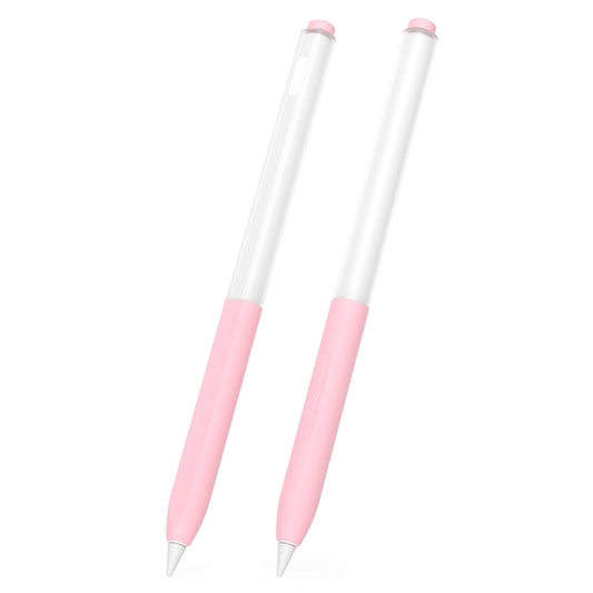 For vivo Pencil 2S / iQOO Pencil2s 2pcs/Set Transparent Jelly Series Stylus Pen Silicone Protective Cover(Cherry Pink) - Pencil Accessories by buy2fix | Online Shopping UK | buy2fix