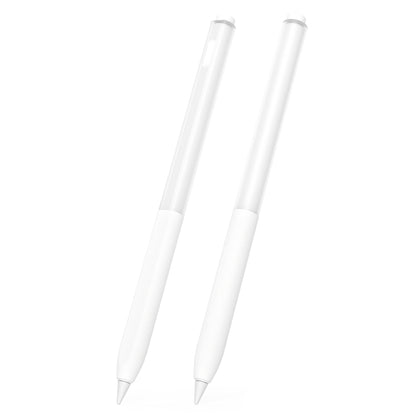 For vivo Pencil 2S / iQOO Pencil2s 2pcs/Set Transparent Jelly Series Stylus Pen Silicone Protective Cover(White) - Pencil Accessories by buy2fix | Online Shopping UK | buy2fix