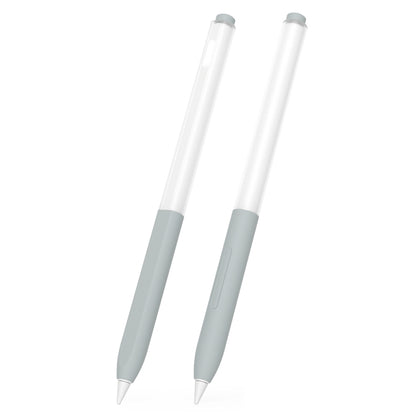 For vivo Pencil 2S / iQOO Pencil2s 2pcs/Set Transparent Jelly Series Stylus Pen Silicone Protective Cover(Grey) - Pencil Accessories by buy2fix | Online Shopping UK | buy2fix