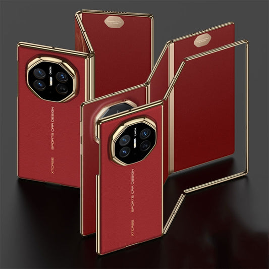 For Huawei Mate XT Ultimate Design GKK Phantom Leather MagSafe Frame Phone Case(Red) - Huawei Cases by GKK | Online Shopping UK | buy2fix