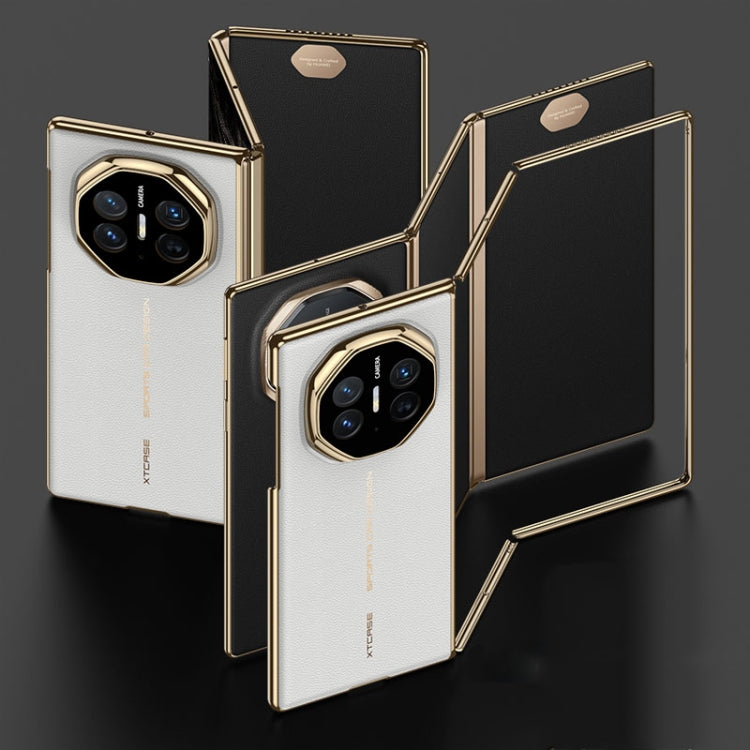 For Huawei Mate XT Ultimate Design GKK Phantom Leather MagSafe Frame Phone Case(White) - Huawei Cases by GKK | Online Shopping UK | buy2fix