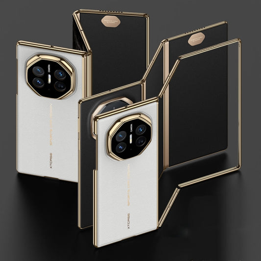 For Huawei Mate XT Ultimate Design GKK Phantom Leather MagSafe Frame Phone Case(White) - Huawei Cases by GKK | Online Shopping UK | buy2fix