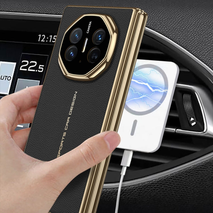 For Huawei Mate XT Ultimate Design GKK Phantom Leather MagSafe Frame Phone Case(White) - Huawei Cases by GKK | Online Shopping UK | buy2fix