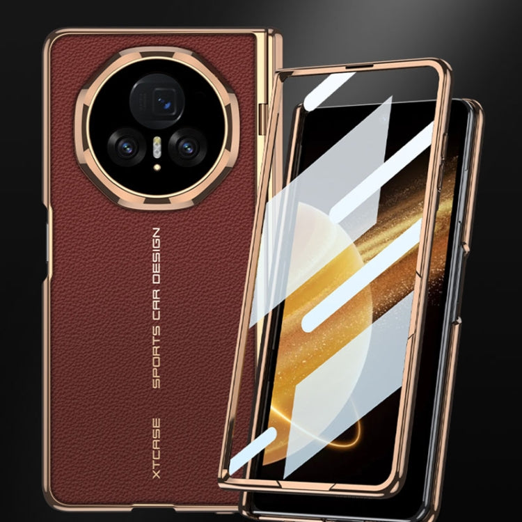 For Honor Magic V3 GKK Integrated Magnetic Fold Hinge Leather Shockproof Phone Case(Red) - Honor Cases by GKK | Online Shopping UK | buy2fix