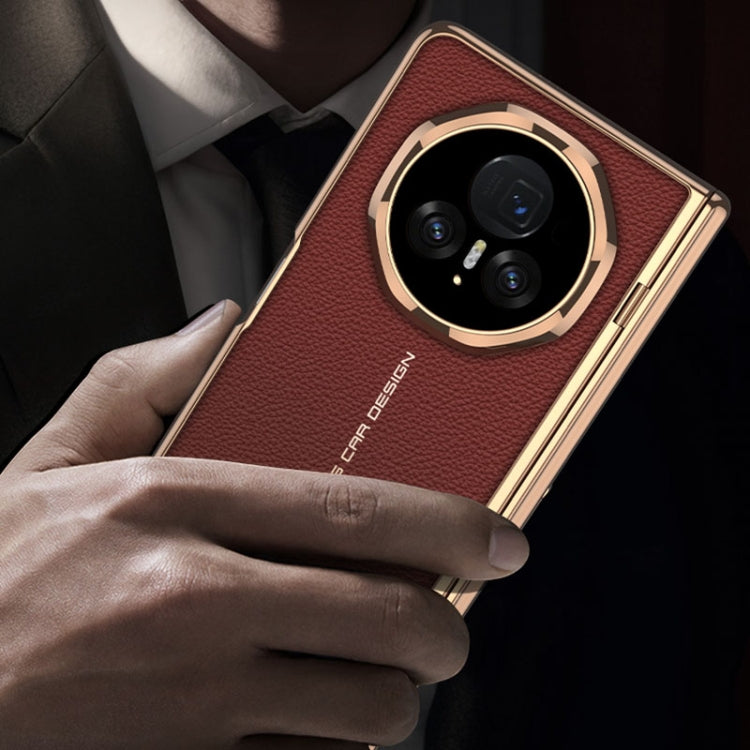 For Honor Magic V3 GKK Integrated Magnetic Fold Hinge Leather Shockproof Phone Case(Red) - Honor Cases by GKK | Online Shopping UK | buy2fix