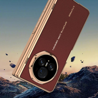 For Honor Magic V3 GKK Integrated Magnetic Fold Hinge Leather Shockproof Phone Case(Red) - Honor Cases by GKK | Online Shopping UK | buy2fix