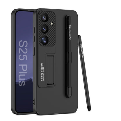 For Samsung Galaxy S25+ 5G GKK Ultra-thin Holder Phone Case with Pen Slots & Stylus Pen(Black) by GKK