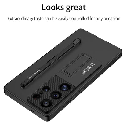For Samsung Galaxy S25+ 5G GKK Ultra-thin Holder Phone Case with Pen Slots & Stylus Pen(Black) by GKK