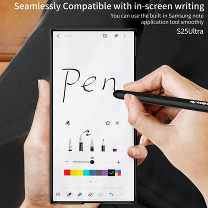 For Samsung Galaxy S25+ 5G GKK Ultra-thin Holder Phone Case with Pen Slots & Stylus Pen(Black) by GKK