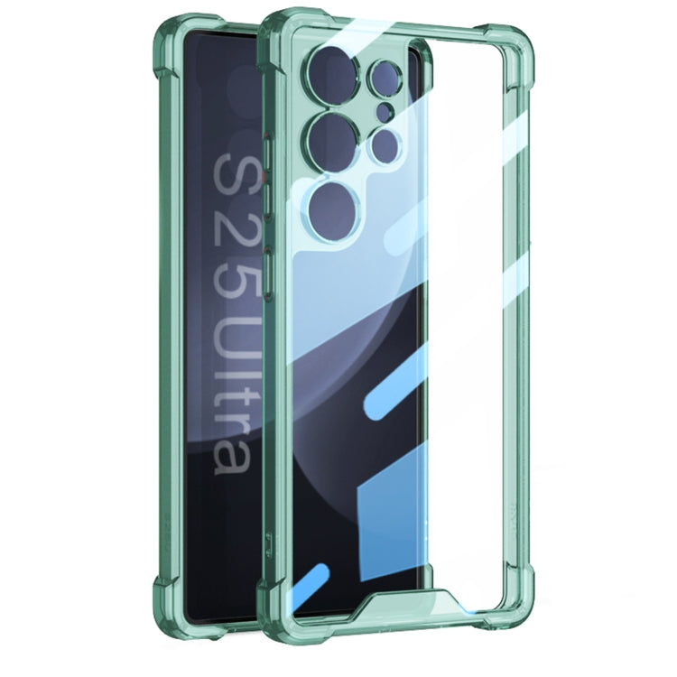 For Samsung Galaxy S25 Ultra 5G GKK Airbag Shockproof Full Coverage Phone Case(Transparent Green) by GKK