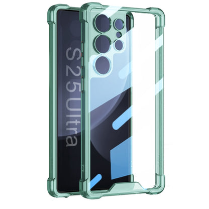 For Samsung Galaxy S25 Ultra 5G GKK Airbag Shockproof Full Coverage Phone Case(Transparent Green) by GKK