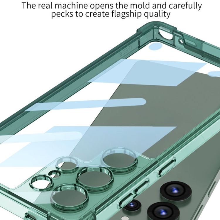 For Samsung Galaxy S25 Ultra 5G GKK Airbag Shockproof Full Coverage Phone Case(Transparent Green) by GKK