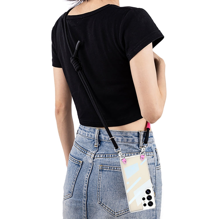 For Samsung Galaxy S25 Ultra 5G GKK Space Series Full Coverage Phone Case with Crossbody Rope(Black) by GKK