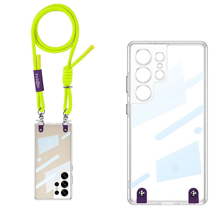 For Samsung Galaxy S25 Ultra 5G GKK Space Series Full Coverage Phone Case with Crossbody Rope(Yellow) by GKK