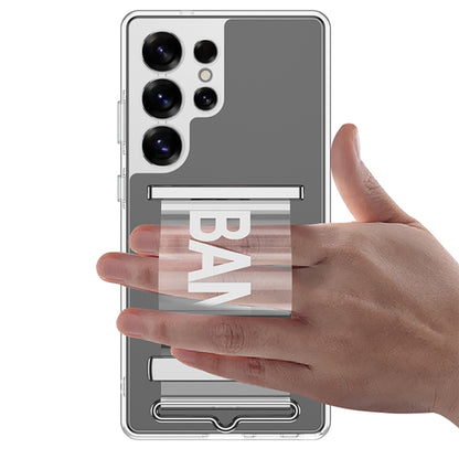 For Samsung Galaxy S25 Ultra 5G GKK Space Series Clear Wristband Holder Phone Case(Transparent Silver) by GKK