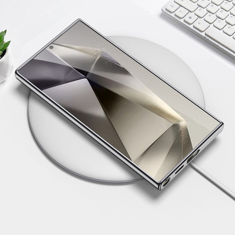 For Samsung Galaxy S23 Ultra 5G GKK Integrated Electroplating Leather Z-Shape MagSafe Phone Case(Mountain Gray) - Galaxy S23 Ultra 5G Cases by GKK | Online Shopping UK | buy2fix