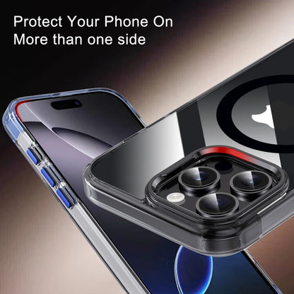For iPhone 16 Pro Jazz 3 in 1 Magnetic MagSafe Crystal Phone Case(Transparent Purple) - iPhone 16 Pro Cases by buy2fix | Online Shopping UK | buy2fix