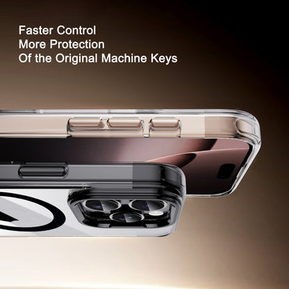 For iPhone 16 Pro Jazz 3 in 1 Magnetic MagSafe Crystal Phone Case(Transparent Grey) - iPhone 16 Pro Cases by buy2fix | Online Shopping UK | buy2fix