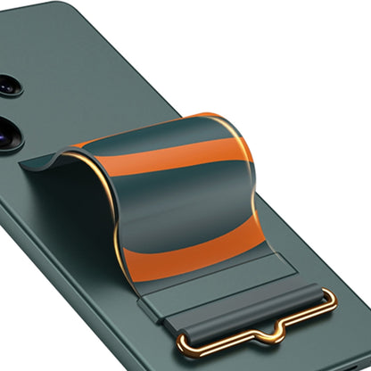 For Samsung Galaxy S25 Ultra 5G GKK Ultra-thin Wristband Holder Phone Case(Carbon Fiber) by GKK