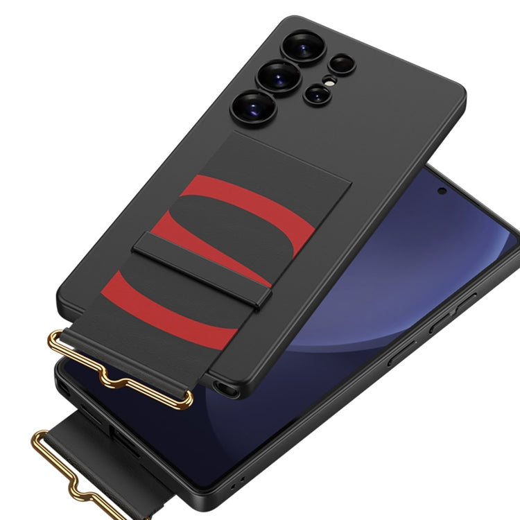 For Samsung Galaxy S25 Ultra 5G GKK Ultra-thin Wristband Holder Phone Case(Gray) by GKK