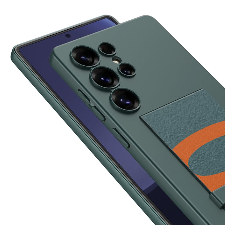 For Samsung Galaxy S25 Ultra 5G GKK Ultra-thin Wristband Holder Phone Case(Gray) by GKK