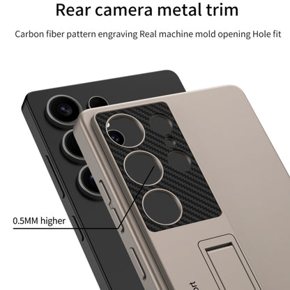 For Samsung Galaxy S25 Ultra 5G GKK Ultra-thin Shockproof Phone Case with Holder / Pen(Black) by GKK