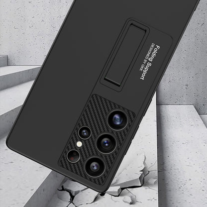 For Samsung Galaxy S25 Ultra 5G GKK Ultra-thin Shockproof Phone Case with Holder / Pen(Titanium Gray) by GKK