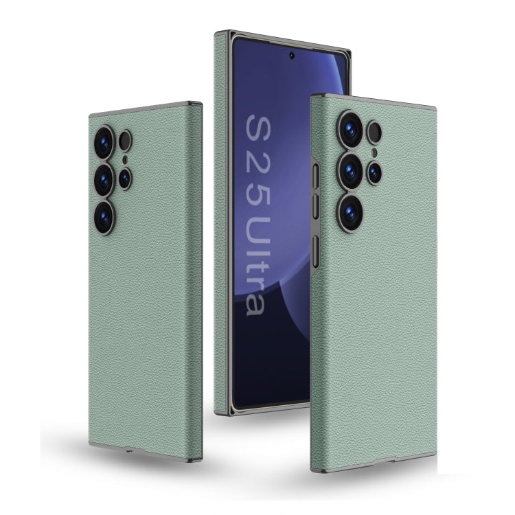 For Samsung Galaxy S25 Ultra 5G GKK Skin-feeling Leather Curved Phone Case(Green) by GKK