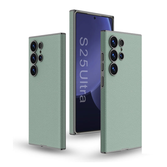 For Samsung Galaxy S25 Ultra 5G GKK Skin-feeling Leather Curved Phone Case(Green) by GKK