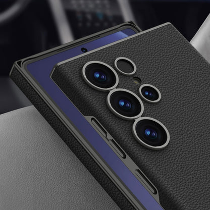 For Samsung Galaxy S25 Ultra 5G GKK Skin-feeling Leather Curved Phone Case(Black) by GKK