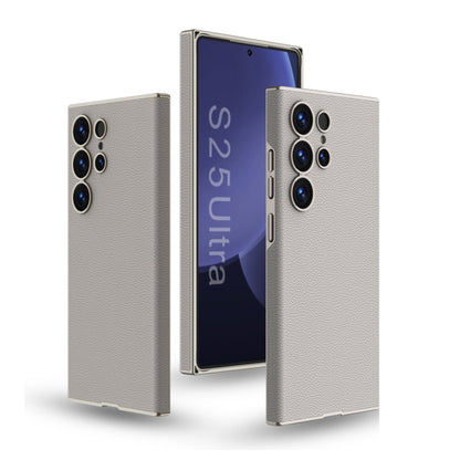 For Samsung Galaxy S25 Ultra 5G GKK Skin-feeling Leather Curved Phone Case(Titanium Gray) by GKK