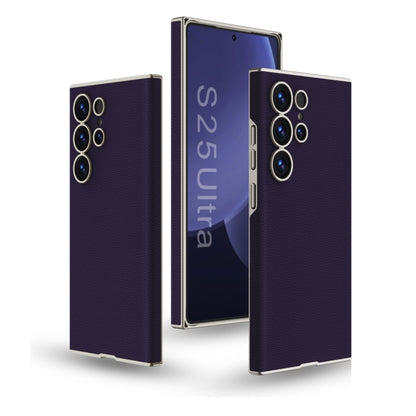 For Samsung Galaxy S25 Ultra 5G GKK Skin-feeling Leather Curved Phone Case(Purple) by GKK