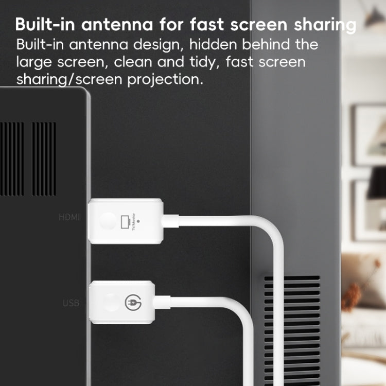 CS6 TX + RX 1080P Wireless HDMI Transmitter Receiver(White) - Cable by buy2fix | Online Shopping UK | buy2fix