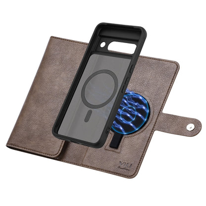 For Google Pixel 8a ViLi GVB Series MagSafe Magnetic RFID Leather Phone Case(Coffee) - Google Cases by ViLi | Online Shopping UK | buy2fix