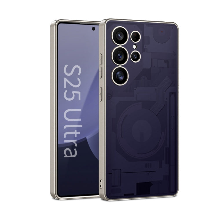 For Samsung Galaxy S25 Ultra 5G GKK AG Craft Skin Feel Circuit Diagram Edition Full Coverage Phone Case(Purple) by GKK