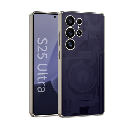 For Samsung Galaxy S25 Ultra 5G GKK AG Craft Skin Feel Circuit Diagram Edition Full Coverage Phone Case(Purple) by GKK
