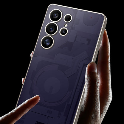 For Samsung Galaxy S25 Ultra 5G GKK AG Craft Skin Feel Circuit Diagram Edition Full Coverage Phone Case(Purple) by GKK