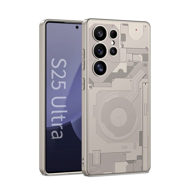 For Samsung Galaxy S25 Ultra 5G GKK AG Craft Skin Feel Circuit Diagram Edition Full Coverage Phone Case(Titanium Gray) by GKK