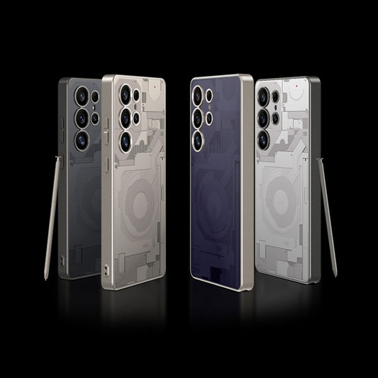 For Samsung Galaxy S25 Ultra 5G GKK AG Craft Skin Feel Circuit Diagram Edition Full Coverage Phone Case(Titanium Gray) by GKK