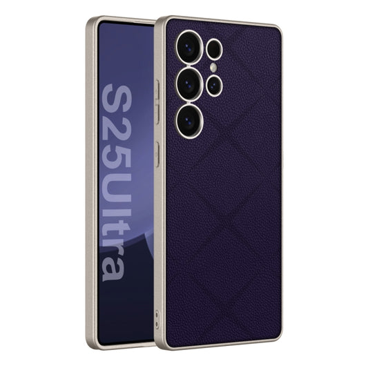 For Samsung Galaxy S25 Ultra 5G GKK Asterism Metal Paint Skin Feel Leather Full Coverage Phone Case(Purple) by GKK