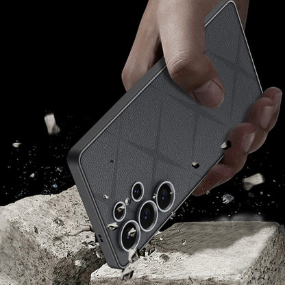 For Samsung Galaxy S25 Ultra 5G GKK Asterism Metal Paint Skin Feel Leather Full Coverage Phone Case(Grey) by GKK