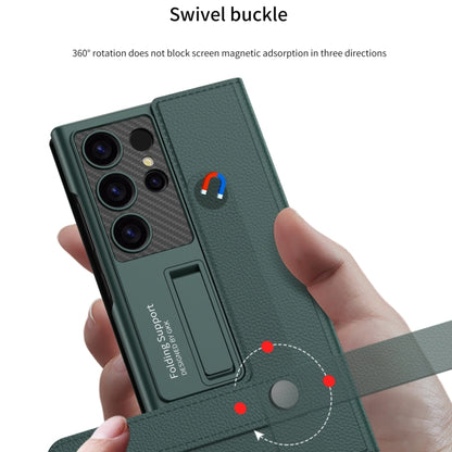 For Samsung Galaxy S25+ 5G GKK Flip Wallet Leather Phone Case(Carbon Fiber Texture) by GKK