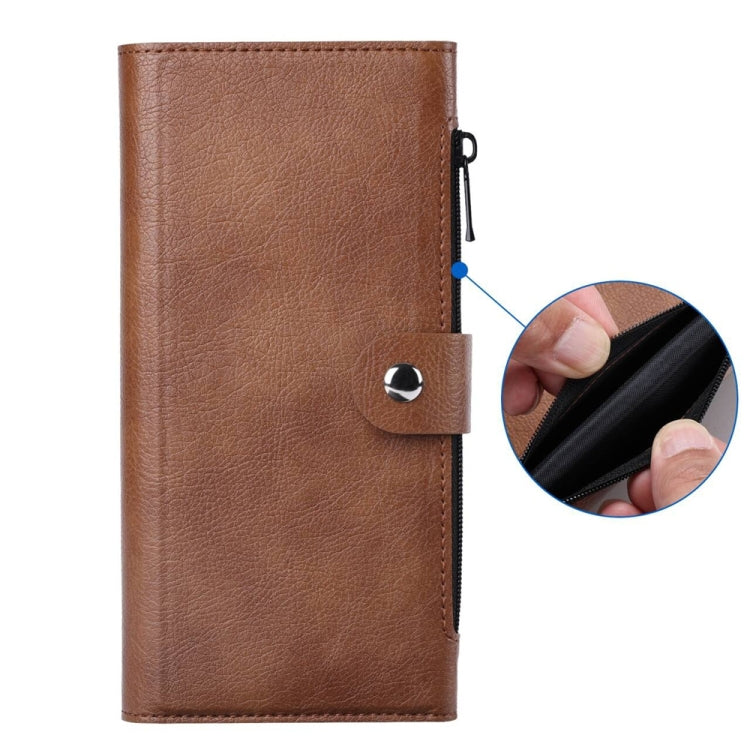 For iPhone 14 Plus ViLi GVS-C Series MagSafe Magnetic RFID Leather Flip Phone Case(Brown) - iPhone 14 Plus Cases by ViLi | Online Shopping UK | buy2fix