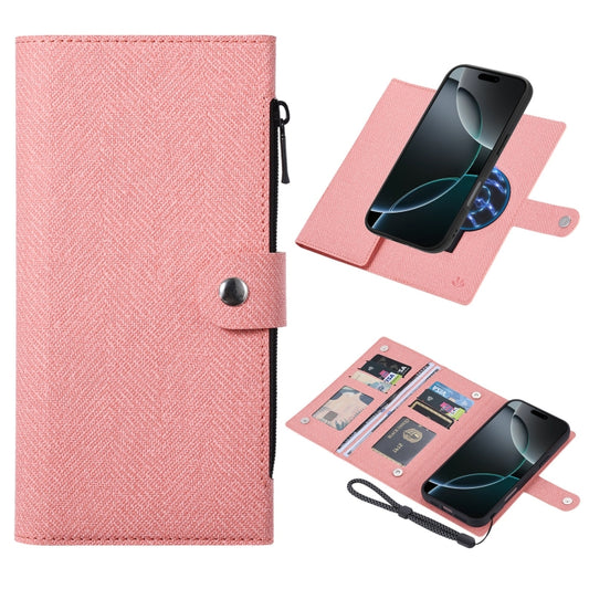 For iPhone 16 Pro Max ViLi GBS Series MagSafe Magnetic RFID Leather Flip Phone Case(Pink) by ViLi