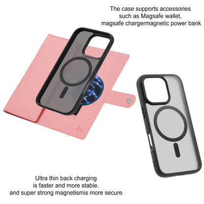 For iPhone 15 ViLi GBS Series MagSafe Magnetic RFID Leather Flip Phone Case(Pink) - iPhone 15 Cases by ViLi | Online Shopping UK | buy2fix